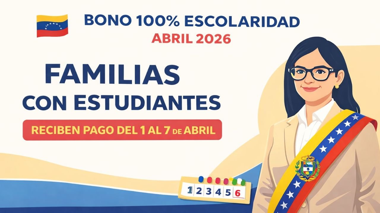 Bono 100% Escolaridad Abril 2026: Familias con Estudiantes Reciben Pago del 1 al 7 de Abril