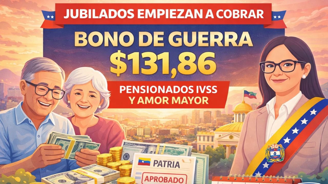 Jubilados empiezan a cobrar el Bono de Guerra por un monto de 131,86 dólares